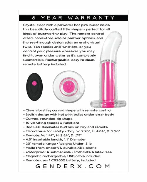 Anal Toys Gender X Pink Paradise - Clear And Pink