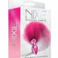 Global Novelties LLC Anal Toys Nixie Metal Butt Plug With Faux Fur Tail