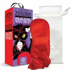 Global Novelties LLC Pleasure Package We're Going To Need A Safe Word Satin Blind Fold, Wrist & Ankle Sash - Red Kink & BDSM