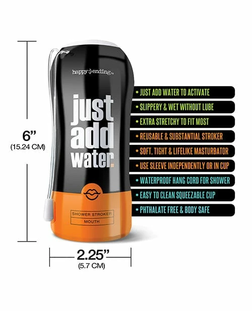 Global Novelties LLC Penis Toys Just Add Water Shower Mouth - Tan