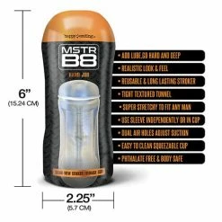 Global Novelties LLC Penis Toys Mstr B8 Clear View Stroker - Clear