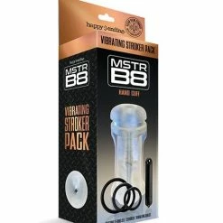Global Novelties LLC Mstr B8 Hand Cuff Vibrating Stroker Pack - Kit Of 5 Clear