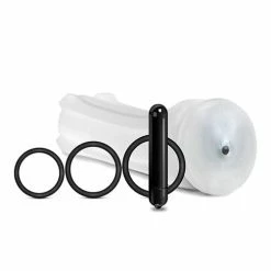 Global Novelties LLC Mstr B8 Hand Cuff Vibrating Stroker Pack - Kit Of 5 Clear