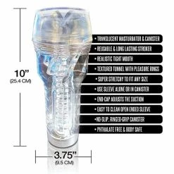 Global Novelties LLC Mstr B8 In The Clear Mouth Stroker - Clear