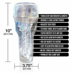 Global Novelties LLC Mstr B8 In The Clear Pussy Stroker - Clear Penis Toys