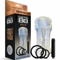 Global Novelties LLC Penis Toys Mstr B8 Squeeze Vibrating Pussy Pack - Kit Of 5 Clear