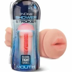 Global Novelties LLC Penis Toys Shower Stroker Mouth - Ivory