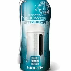 Global Novelties LLC Shower Stroker Vibrating Mouth - Clear Penis Toys