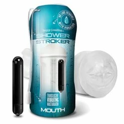 Global Novelties LLC Shower Stroker Vibrating Mouth - Clear Penis Toys
