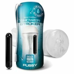 Global Novelties LLC Shower Stroker Vibrating Pussy - Clear