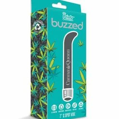 Global Novelties LLC Vibrators Buzzed 7" G-spot Vibe - Canna Queen Size Black