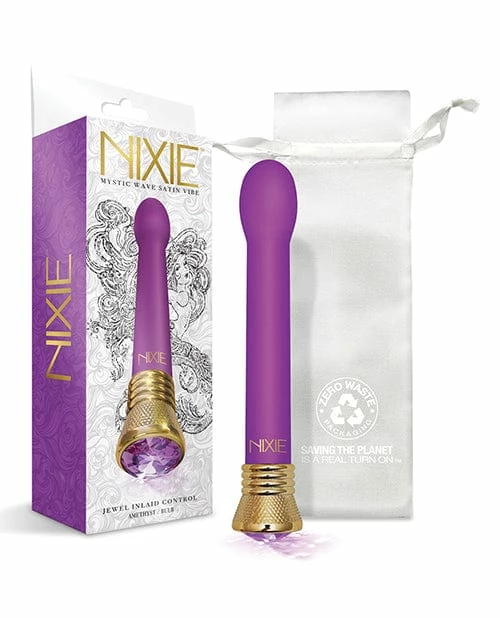 Global Novelties LLC Nixie Mystic Wave Satin Bulb Vibe - 10 Function Amethyst Vibrators