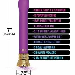 Global Novelties LLC Nixie Mystic Wave Satin Bulb Vibe - 10 Function Amethyst Vibrators