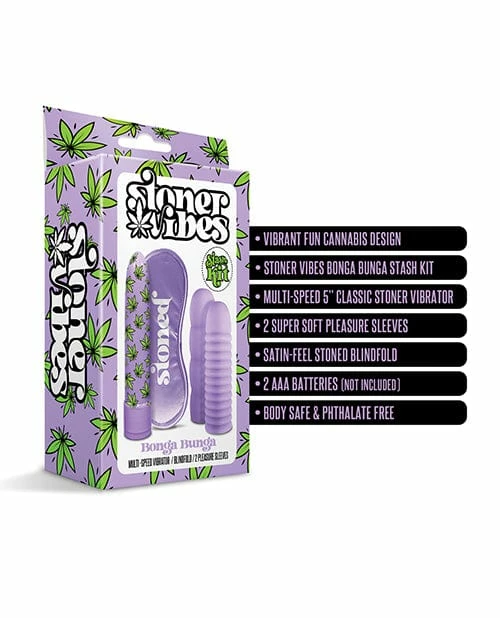 Global Novelties LLC Vibrators Stoner Vibes Bonga Bunga Stash Kit - Purple