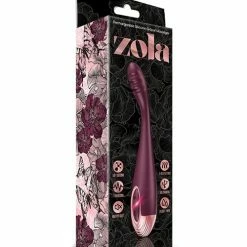 Global Novelties LLC Zola Rechargeable Silicone G Spot Massager - Burgundy-rose Gold Vibrators