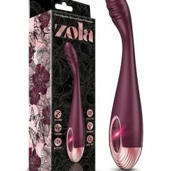 Global Novelties LLC Zola Rechargeable Silicone G Spot Massager - Burgundy-rose Gold Vibrators