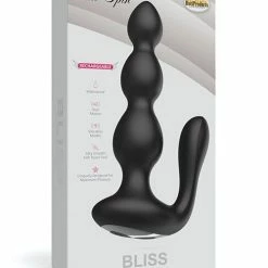 Hott Products Anal Toys Bliss Tail Spin Anal Vibe - Black