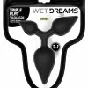 Hott Products Wet Dreams Triple Play Anal Plug - Black