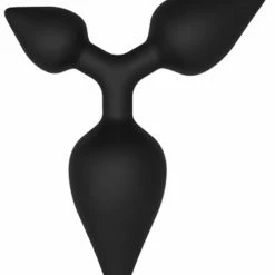 Hott Products Wet Dreams Triple Play Anal Plug - Black