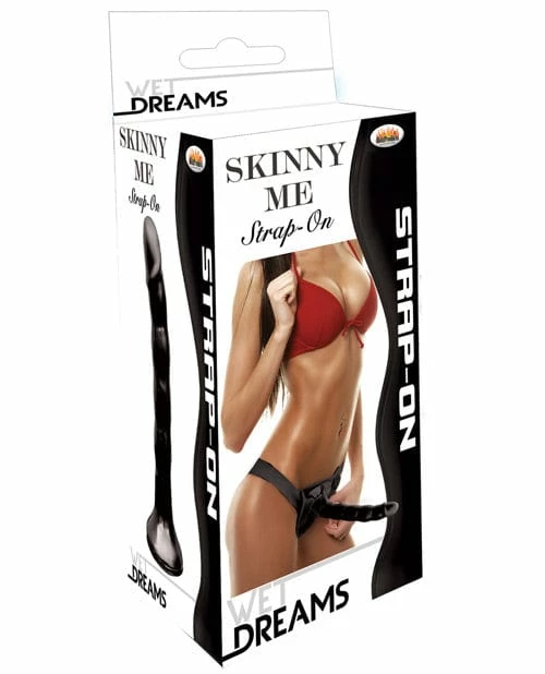 Hott Products Wet Dreams Skinny Me 7" Strap On With Harness Dildos