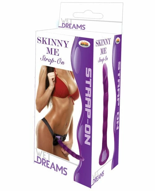 Hott Products Wet Dreams Skinny Me 7" Strap On With Harness Dildos