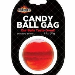 Hott Products Candy Ball Gag - Strawberry Kink & BDSM