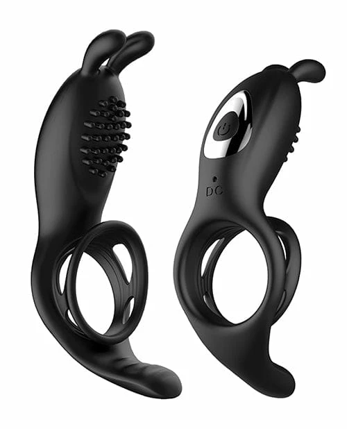 Hott Products Penis Toys Bliss Hummingbird Vibrating Cock Ring - Black