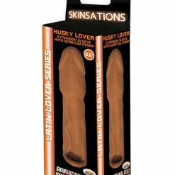 Hott Products Skinsations Latin Lover 6.5" Husky Extension Sleeve With Scrotum Strap