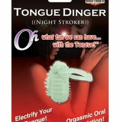 Hott Products Tongue Dinger - Glow In The Dark Night Stroker