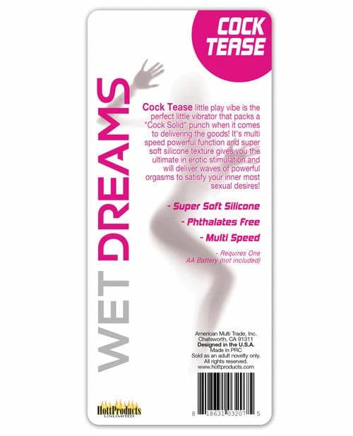 Hott Products Vibrators Wet Dreams Cock Tease Play Vibe - Magenta