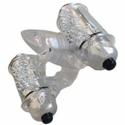 Hott Products Vibrators Wet Dreams Double Down Vibrating Cockring With Bullet