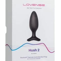 Anal Toys Lovense Hush 2 1.75" Butt Plug - Black