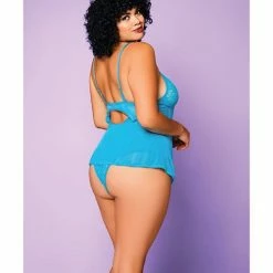 Icollection Lingerie Dark In Love Teddy Teal