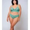 Icollection Lingerie Geometric Lace Bralette & Hipster Teal