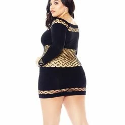 ICollection Lingerie Nothing To Hide Nylon & Diamond Net Chemise