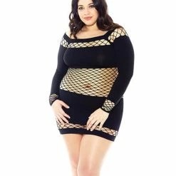 ICollection Lingerie Nothing To Hide Nylon & Diamond Net Chemise