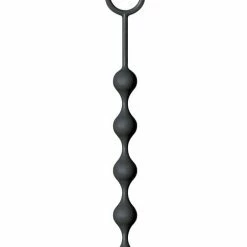 Icon Brands INC The 9's S Drops Silicone Anal Beads - Black