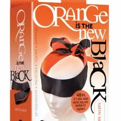 Icon Brands INC The 9's Orange Is The New Black Satin Sash Reversible Blindfold Kink & BDSM