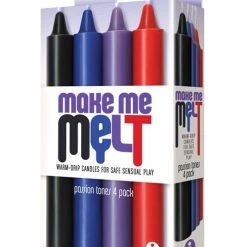 Icon Brands INC The 9's Make Me Melt Sensual Warm Drip Candles Massage Oils & Candles