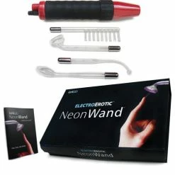 Kink & BDSM Kinklab Red Handle Neon Wand With Red Electrode