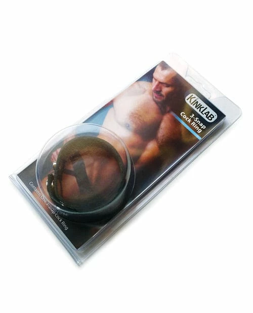 Kinklab Leather 3 Snap Cock Ring