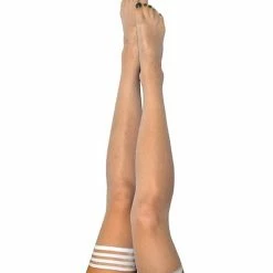Kix'ies Ashley Sheer Thigh High White C Lingerie