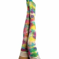Lingerie Kix'ies Gilly Tie Die Thigh High Bright Color