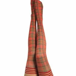 Kix'ies Grace Plaid Thigh Highs Lingerie