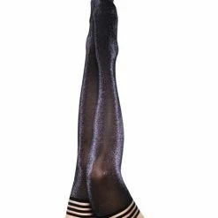 Kix'ies Kaylee Grey Shimmer Thigh High Lingerie