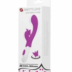 Liaoyang Baile Health Care Products Vibrators Pretty Love Butterfly Kiss Rabbit - Fuchsia