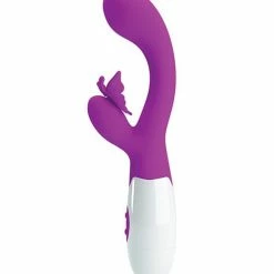 Liaoyang Baile Health Care Products Vibrators Pretty Love Butterfly Kiss Rabbit - Fuchsia