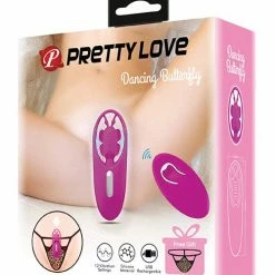 Liaoyang Baile Health Care Products Vibrators Pretty Love Dancing Butterfly Panty Vibe W-free Panty - Fuchsia