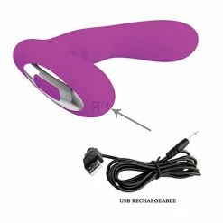 Liaoyang Baile Health Care Products Vibrators Pretty Love Piper Double Pulsation Vibe - Fuchsia