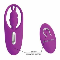 Liaoyang Baile Health Care Products Pretty Love Wild Rabbit Panty Vibe W-free Panty - Fuchsia